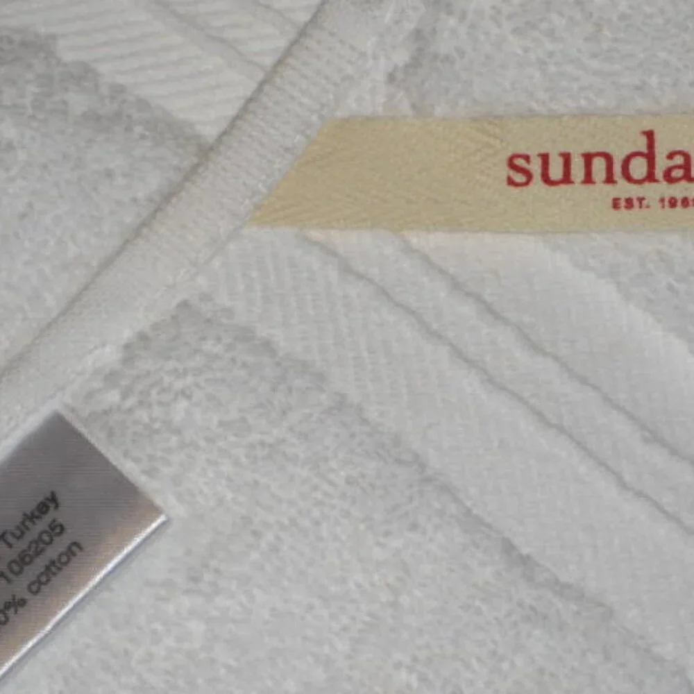 NWT Set of 2 Sundance Hand Towels White Original Package Cotton Made in Turkey